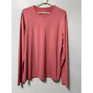 Bluestar Clothing Co Mens Large Heather Red Long Sleeve Performance Tee Shirt